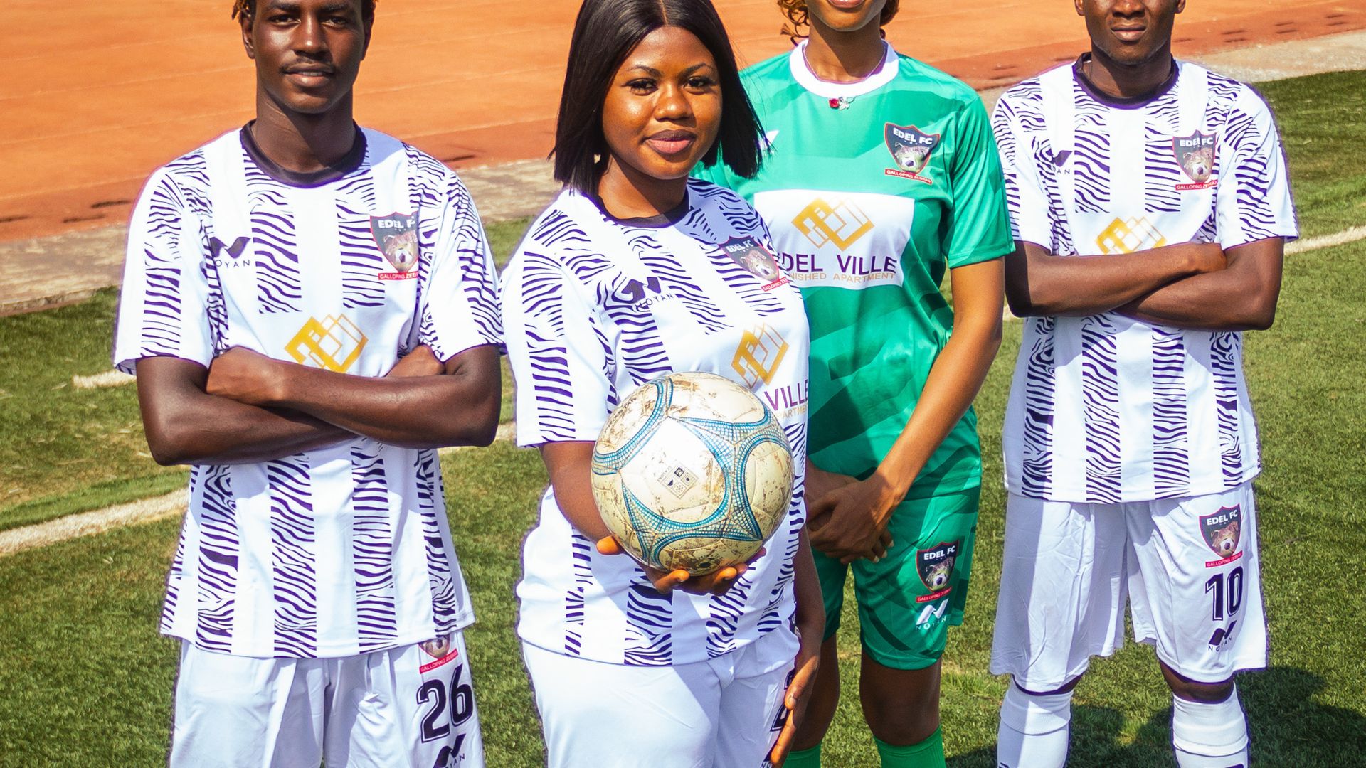 Custom sports uniforms for football club players in team jerseys